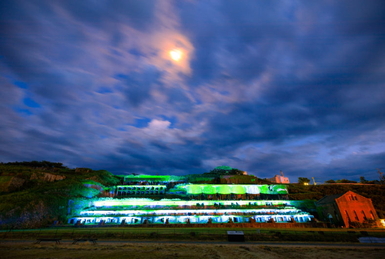 北沢浮遊選鉱場ライトアップ01